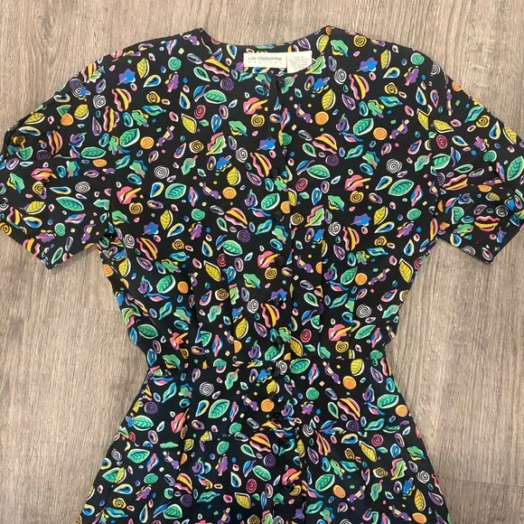 Vintage Liz Claiborne Dress Button Front Maxi Sundress Fit & Flare 90s Size 4 - Picture 2 of 10